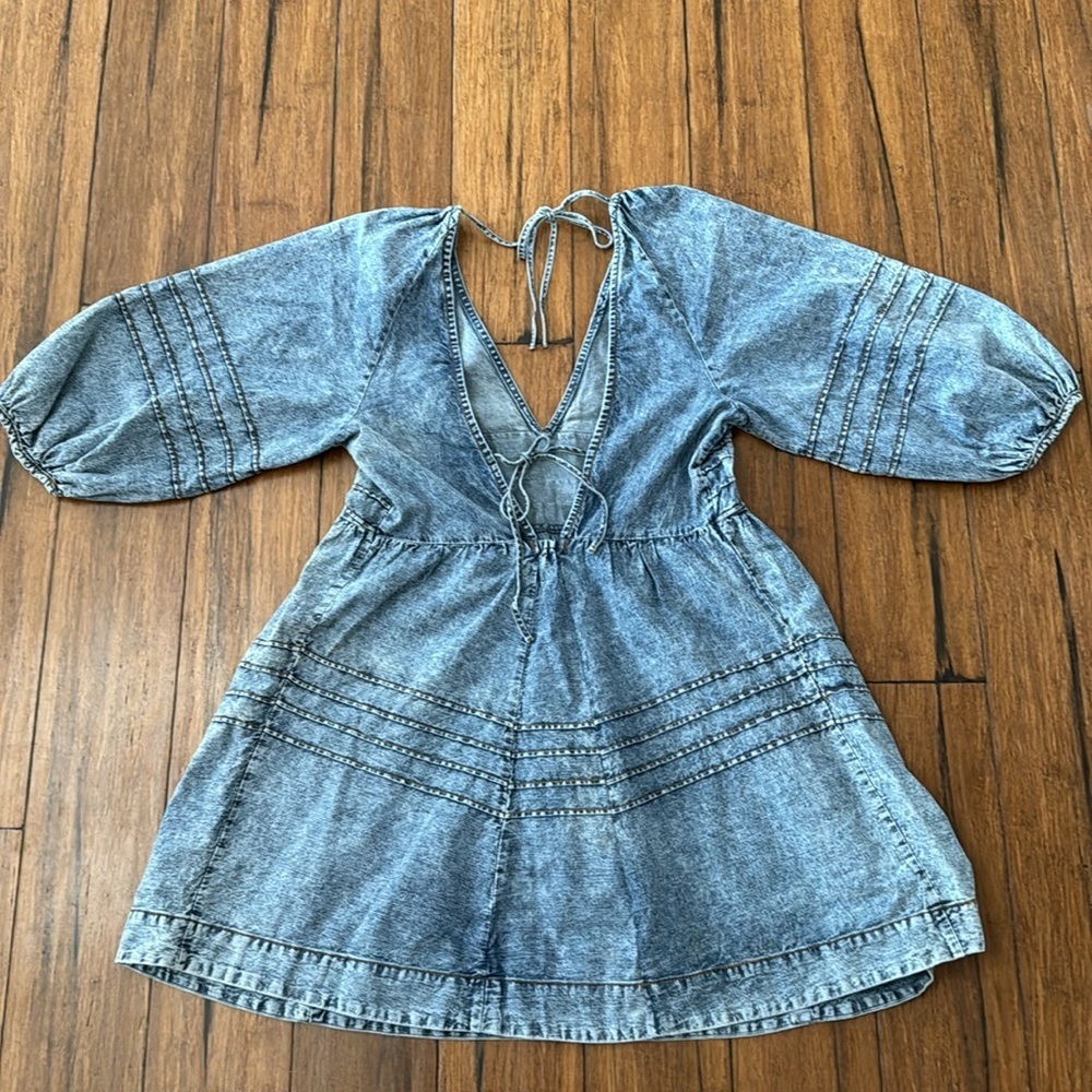 Free People Blue Denim Dress - Picture 2 of 7